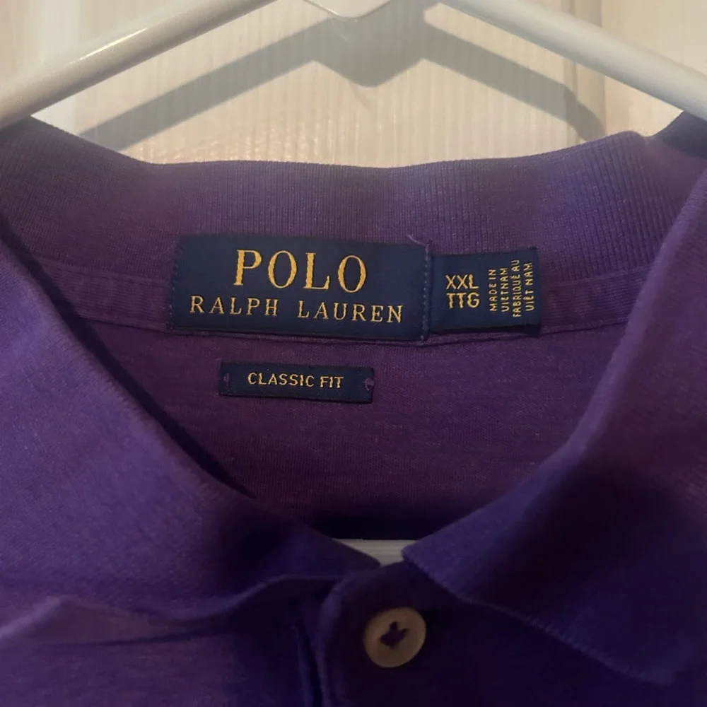 Ralph Lauren polo, short sleeve, purple XXL - Picture 2 of 3